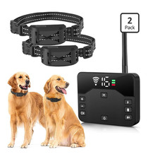 BHCEY Wireless Dog Fence Training System Kit w/ Remote Transmitter, 2 Collars