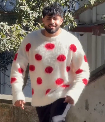 Zara x Harry Lambert x Disney Spotted Polka Dot Jumper White Red L