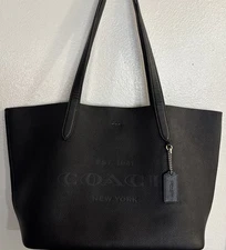 Coach Cameron Black Pebbled Leather Tote D2322 - CC050