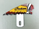 VINTAGE INDIAN MOTORCYCLES OIL GASOLINE BIKES PUMP PORCELAIN GAS TOPPER SIGN