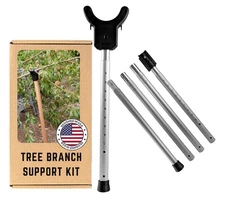 Adjustable Aluminum Tree Support Pole with Tree Crutch – Prevents Fruit Tree ...