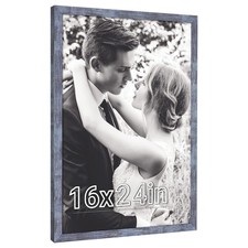 16x24 Distressed Navy Blue Rustic Picture Frame 24x16in for Canvas Photos