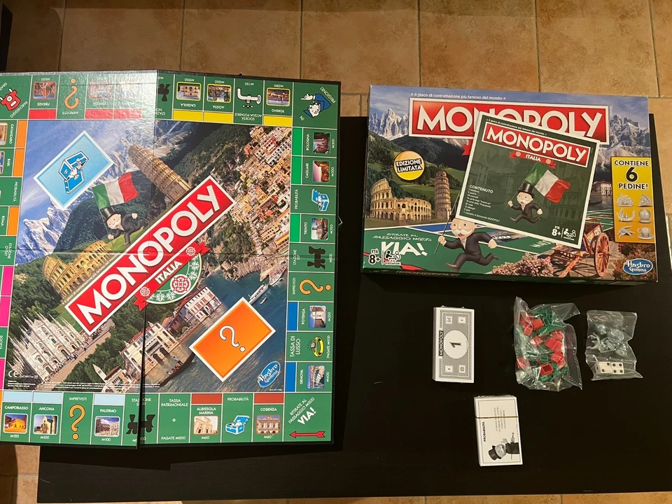 Monopoly Italia edizione limitata Hasbro Monopoli Gioco tavola - NUOVO - Immagine 2 di 4