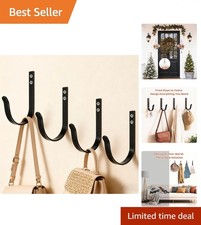 Versatile Heavy Duty Wall Hooks for Bathroom, Closet, and Outdoor Gear - 4 Pack