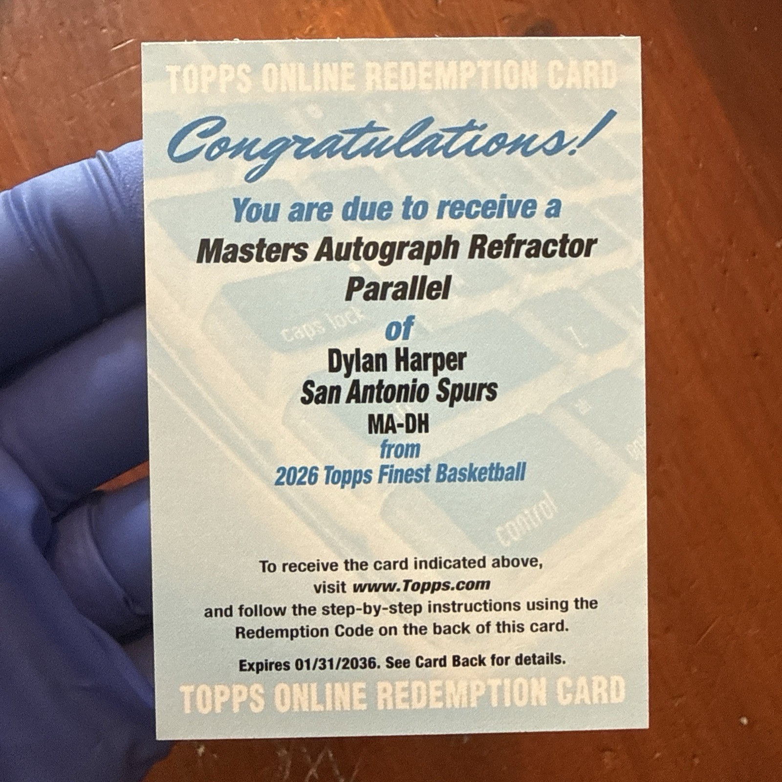 2025-26 Topps Finest - Masters Autographs Dylan Harper (AU, RC)