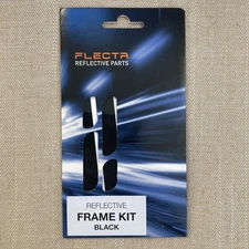 Flectr Reflective Parts Reflective Frame Kit Black Bicycle Cycling Bike Safety
