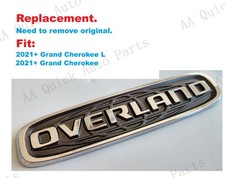 Chrome Black Rear Tailgate Overland Emblem 2021 Grand Cherokee 2 Row L 3 Row