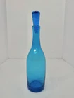 HTF Vintage MCM Blenko Glass 6123s Decanter In Turquoise 11” W/stopper