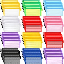 Leelosp 80 Pcs Mesh Zipper Pouch Bulk 10 Colors Pencil Storage Bags 9x4.7"