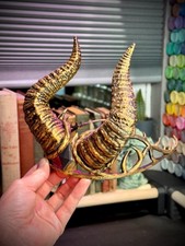 Unpainted Horned Tiara - Cosplay - DnD Gift - Renaissance Crown