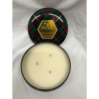 Aqua de Soi NEW Blue Spruce and Cedar Hand Poured Soy 3-Wick Candle 21 oz