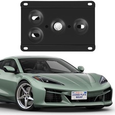 Steel Front License Plate Mount   No-Drill License Plate Bracket with Anti-Th...