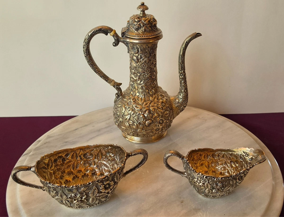1900-1940 年美国纯银茶壶，咖啡壶套装| eBay