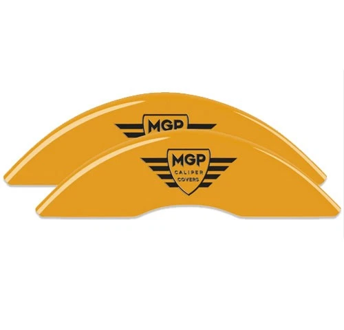 2001-2004 BMW 320i Base Front + Rear Yellow "MGP" Brake Disc Caliper Covers 4pc - Image 2 of 4