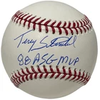 Terry Steinbach Signed ROMLB Baseball w/ 88 ASG MVP Insc Beckett Witness BAS COA