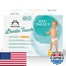 Retailer Brand - Mama Bear Gentle Touch Diapers Size 5 132 Count 4 Packs Of 33 0.41 per diaper