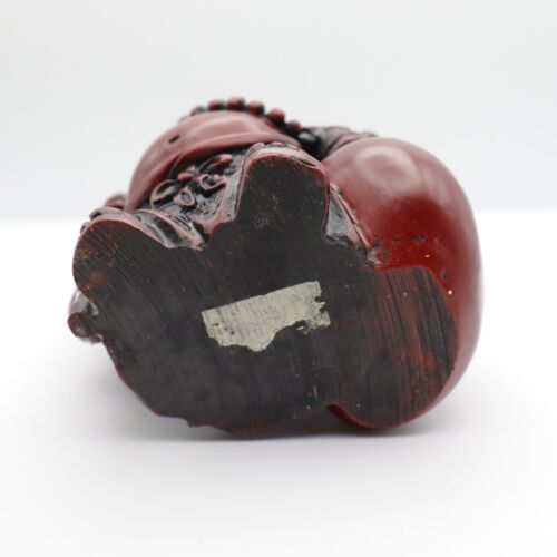 Chinese Red Resin Happy Laughing Buddha Figurine Statue-Heavy Weight - Picture 15 of 15
