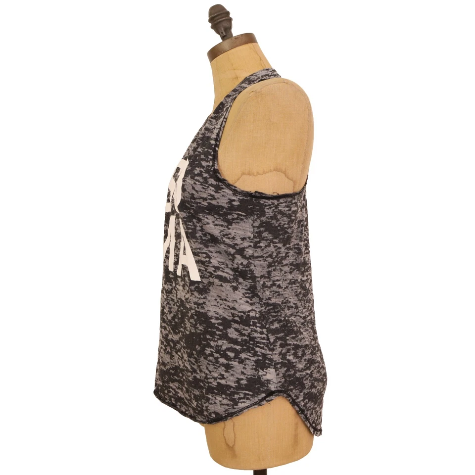 Camiseta sin mangas SoulCycle USA SOMA M Racer gris negro Burnout informal usada en excelente estado B64 Foto 4 de 4