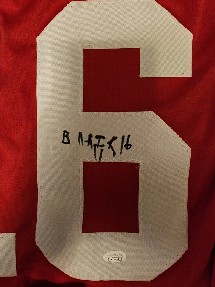 Vladimir Konstantinov Custom Detroit Red Autographed Jersey JSA COA - Image 2 of 4