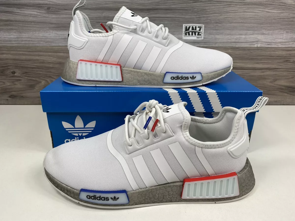 Adidas Originals NMD_R1 Cloud White Grey Red Blue (Size 10.5) GX9525 | eBay