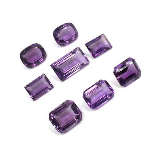 Bundle of 82.95ct 8pcs Purple Amethyst Carat Faceted Stones 16x12 17x12 - Picture 14 of 16