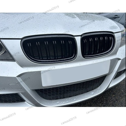 For BMW E90 E91 3 Series Saloon 2009-2011 Front Kidney Grille Grill Gloss Black - Picture 3 of 14