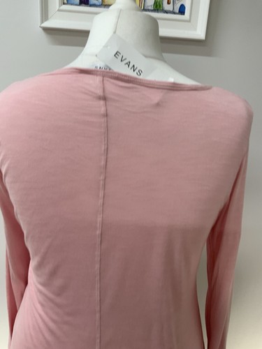 Túnica Evans Rosa Talla 16 Top Largo Mangas Largas NUEVA Con Etiquetas - Imagen 7 de 7