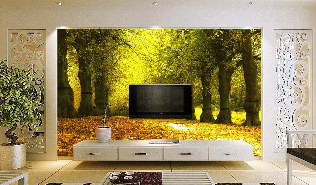 Papier Peint intissé Poetic Forest beige ONCE UPON A TIME Casadeco