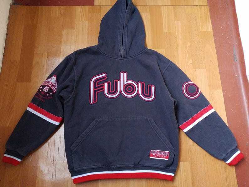 FUBU hoodie, vintage hip hop sweatshirt, black shirt of 90s FUBU hoodie, vintage hip hop sweatshirt, black shirt of 90s