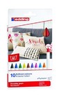 edding 4600 Textilstift 10 Etui Stift waschfest 60° durch Bügeln ohne Dampf 999