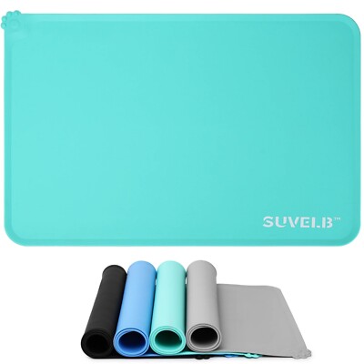 Silicone Pet Feeding Mat for Dogs and Cats. Non-Slip Silicone Mat (21.5*15'')