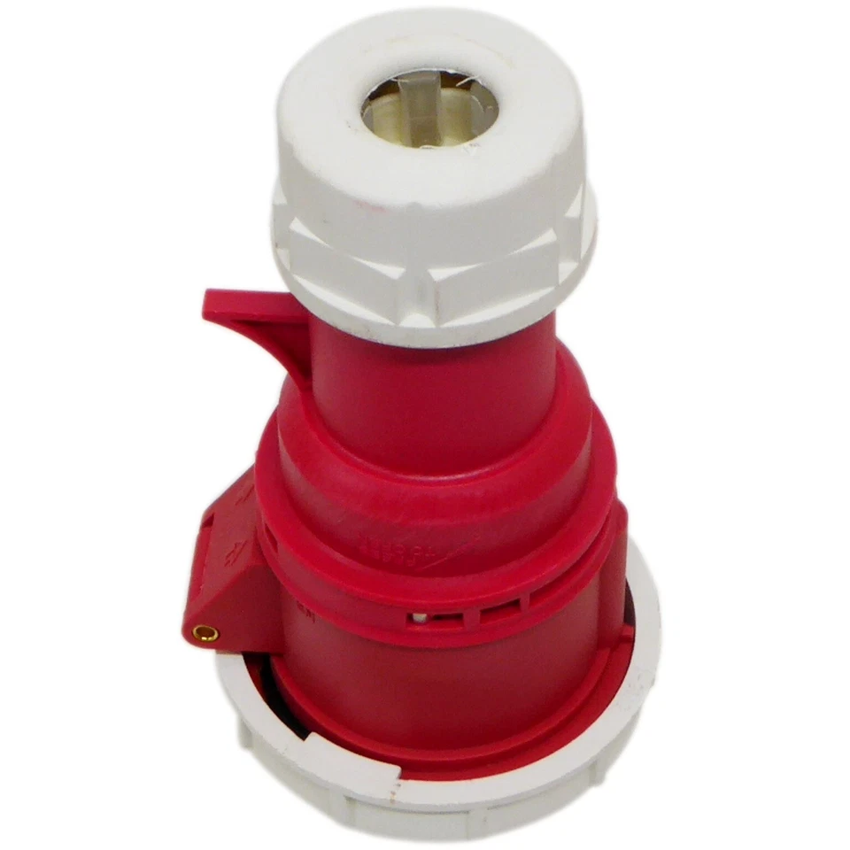 16 Amp Socket IP67 Coupler 5 Pin 3 Phase Waterproof 415V Red 16A Fast Fit - Image 4 of 4