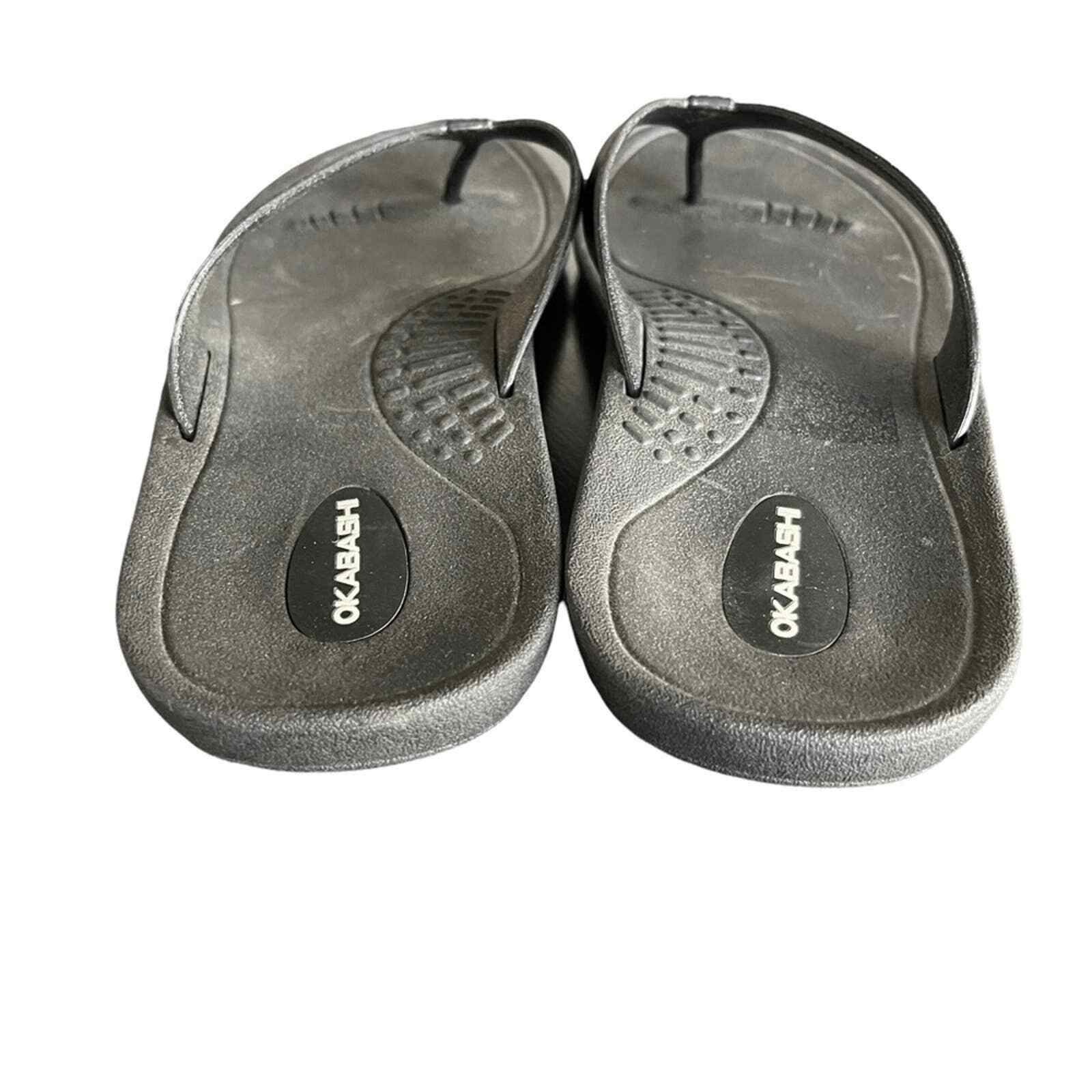 Okabashi Breeze Recyclable Women's Black Flip Flops Size L eBay