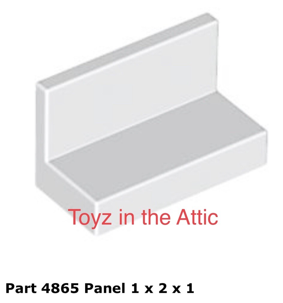 Lego 1x 4865 White Panel x x 6848