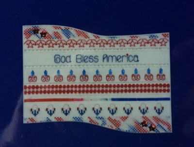The Elegant Needle ''Fourth of July'' Cross Stitch Chart NEW