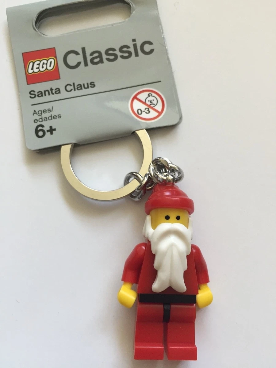 NEW* Lego Classic SANTA CLAUS Key Chain 850150 Keychain GRAY TAG