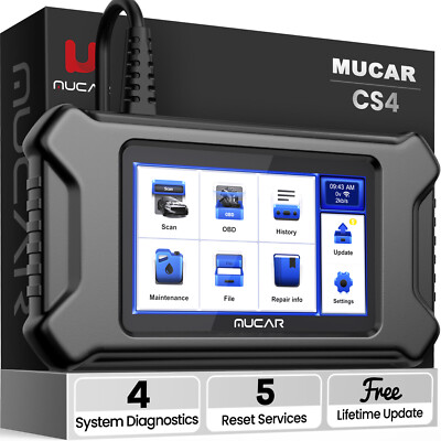 MUCAR CS4 OBD2 Diagnotic Tool Automotive ABS SRS Scanner Car Fault Code Reaer US