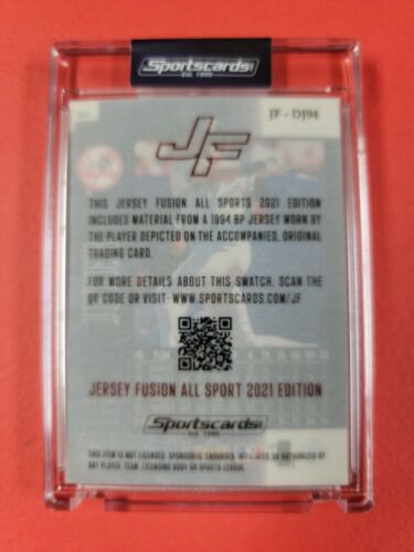Derek Jeter GAME USED JERSEY CARD 2021 JERSEY FUSION UD IONIX NEW YORK YANKEES - Picture 2 of 2