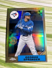 2022 Topps Chrome 1987 #87BC-8 George Springer Toronto Blue Jays Baseball Card