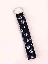 Cat Paw Print Keychain, Animal paw prints, black, new gifts