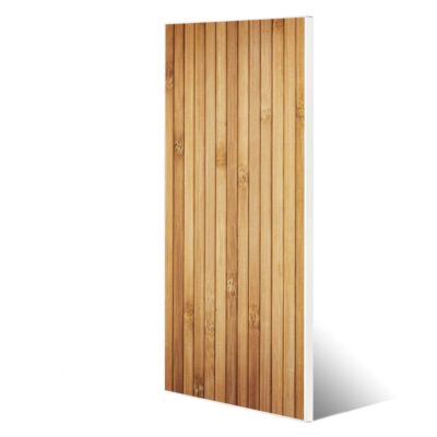 banjado Metall Pinnwand 30x75cm groß Memoboard magnetisch Bambusholz Magnettafel