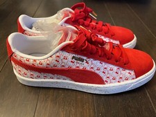 SIZE 7.5 PUMA 2018 50th Anniversary Hello Kitty x Suede Bright Red NEW WITH BOX
