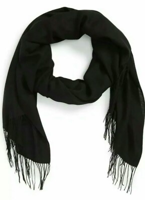 NORDSTROM TISSUE WEIGHT WOOL & CASHMERE SCARF BLACK $99 | eBay Nordstrom Tissue Weight Wool & Cashmere Scarf 29 x 73” Sheer Black $99 Flaw main image 0