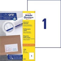 Avery Zweckform 3478 Universal Etiketten (100 Klebeetiketten, 210X297Mm, Papier
