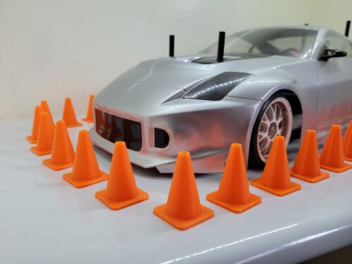 20x Orange RC Traffic Cones 1/10 RC Car Accessories (Set of 20) - Picture 1 of 8