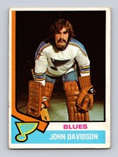 John Davidson 1974-75 O-Pee-Chee Hockey #11 St. Louis Blues RC Rookie Card. rookie card picture