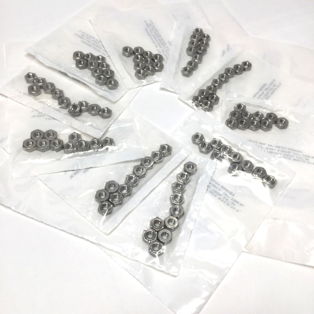 Lot of 100 Buckeye HS3Z 1420 3-Projection Hex Weld Nuts, 18-8
