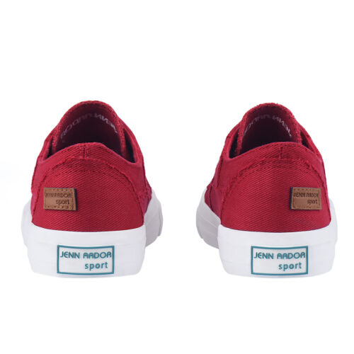 Jenn Ardor Damen Canvas Slipper Turnschuhe niedrig oben Freizeit Wanderschuhe für Tennis - Bild 79 von 83