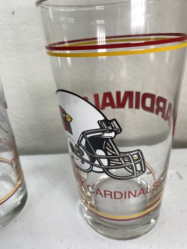 Phoenix Cardinals Drinking Glasses Glass Arizona NFL - Lot of 2 - Picture 10 of 17