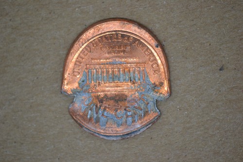 2000 Lincoln Cent- Broadstruck with huge obverse brockage- BU. Mushroom shape. - Picture 4 of 4
